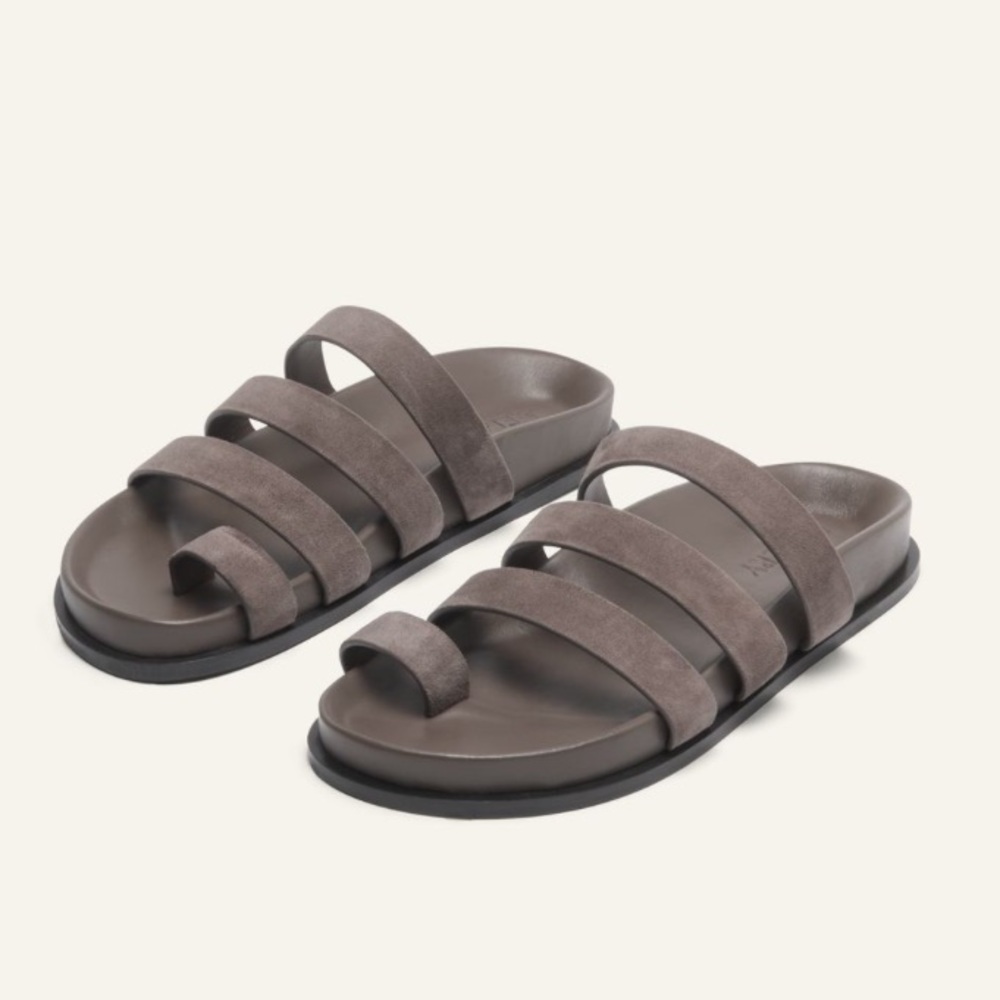 A.EMERY The Eli Sandal in Slate Suede